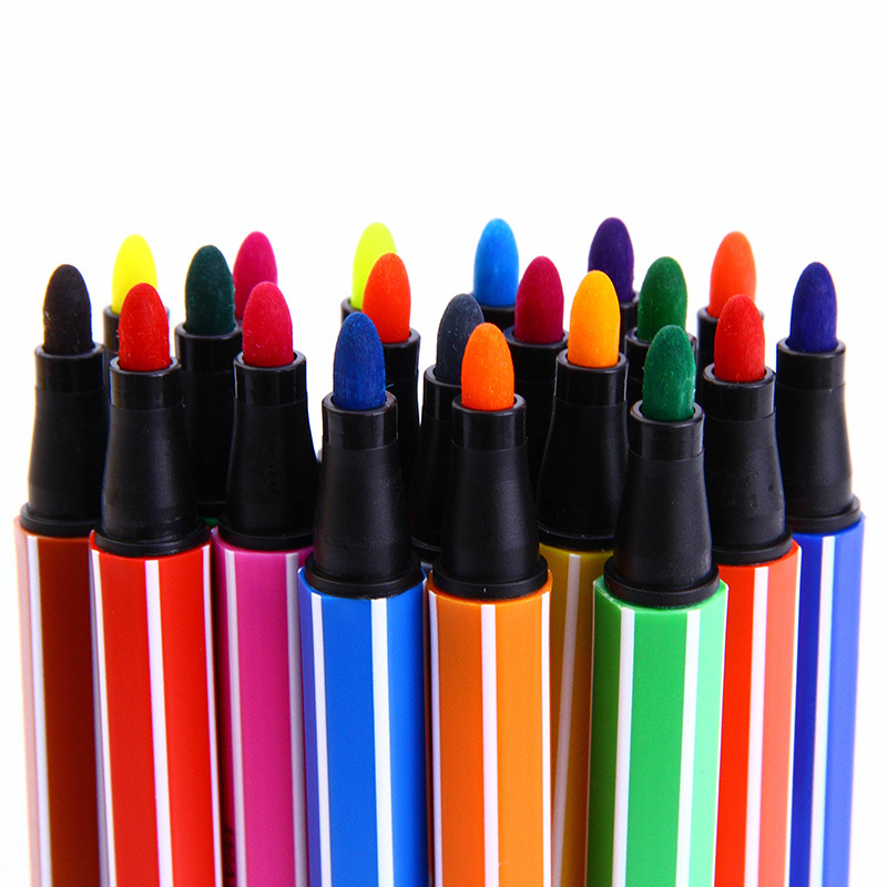 得力70678小树苗手提24色水彩笔涂鸦绘画可水洗画笔